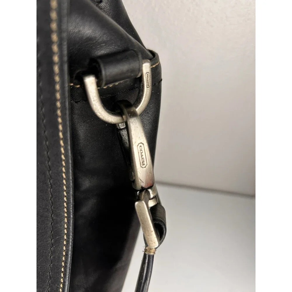 Vintage Coach Briefcase Messenger Black Bag 5A06 Black Y2k